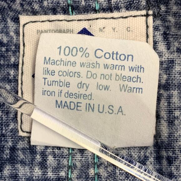 POST O'ALLS Size XL Navy Grey Marbled Cotton Shirt Jacket - Picture 9 of 9